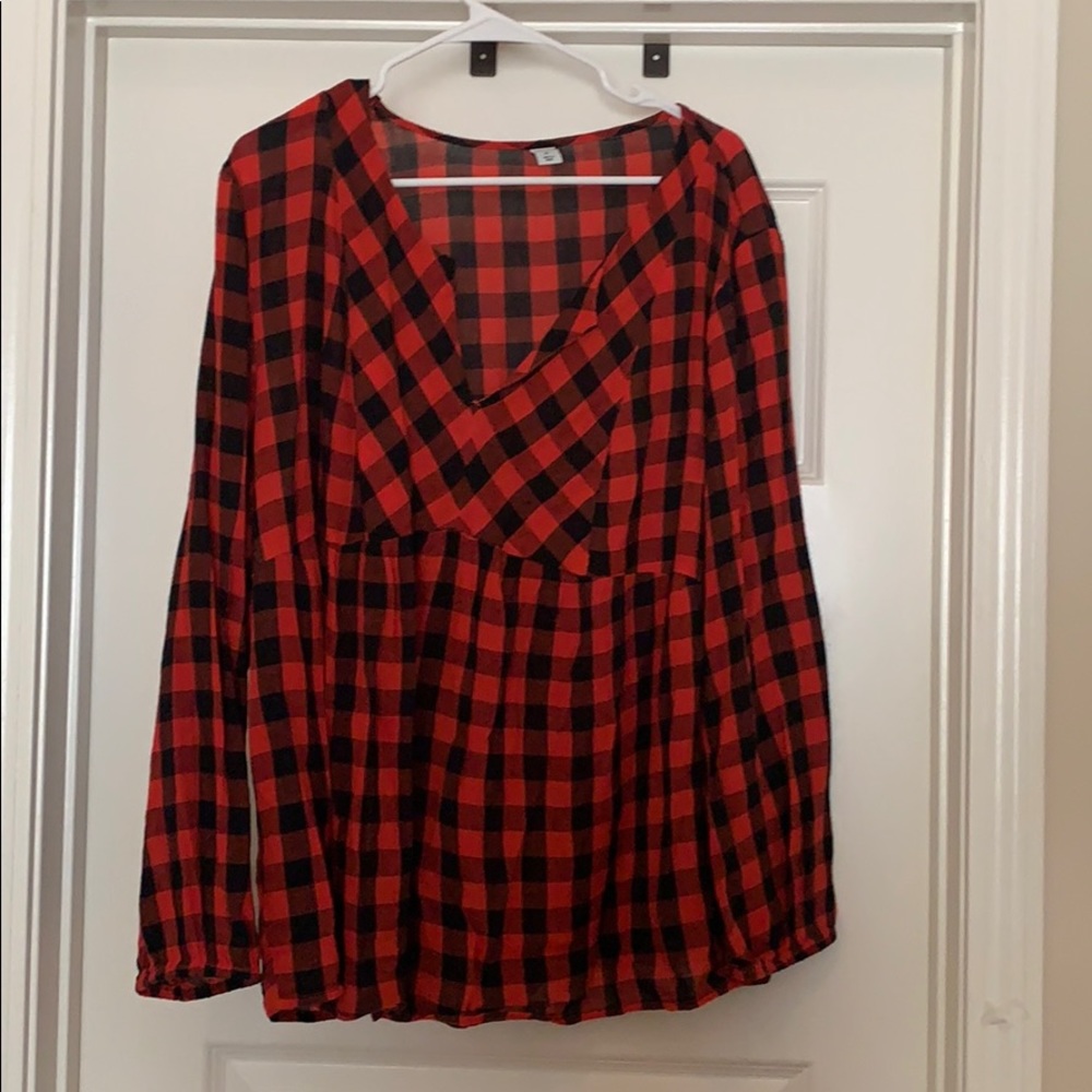 Old Navy Red and Black Blouse!